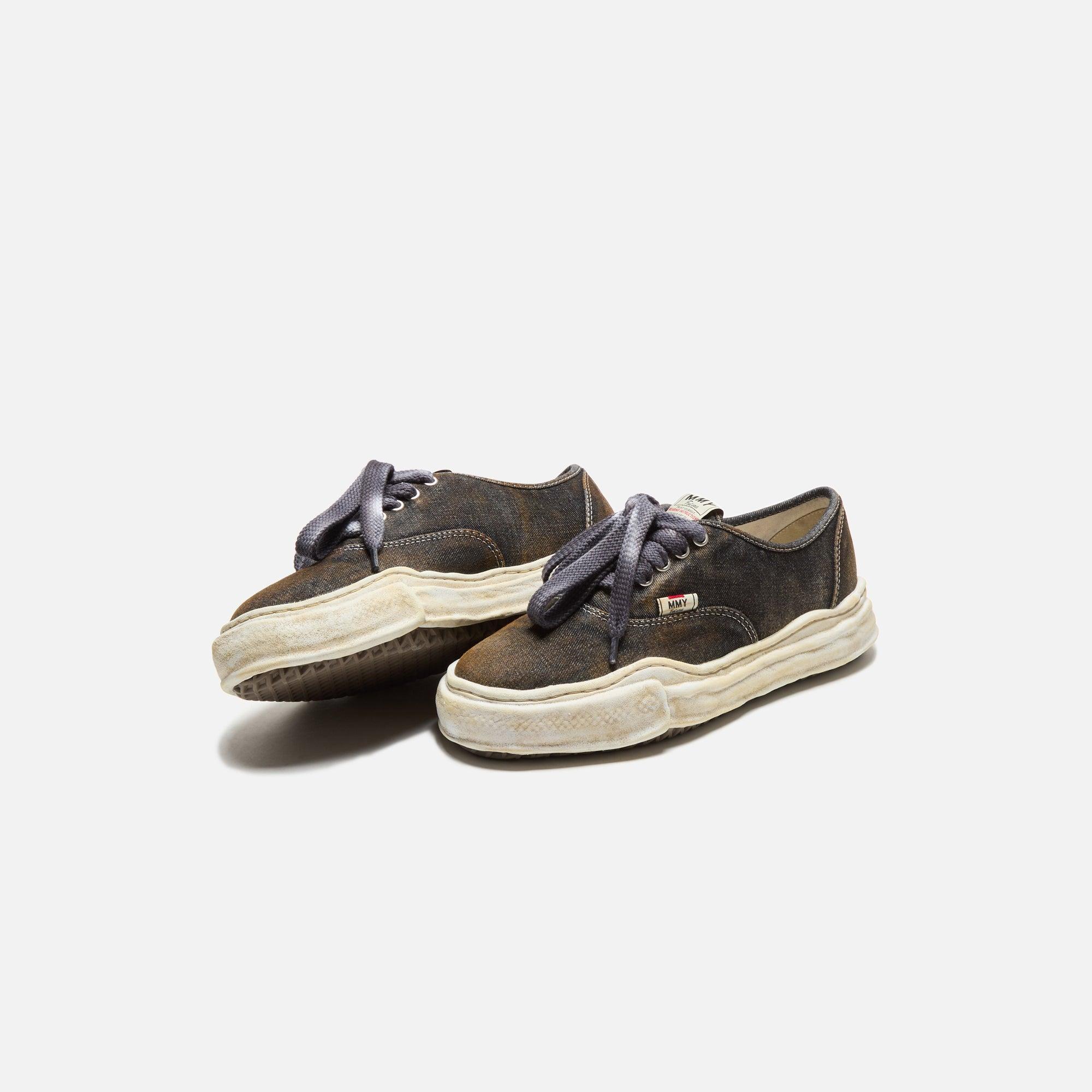 Mihara Yasuhiro Baker Original Sole Washed Denim Low-Top Sneaker - Black Male Product Image
