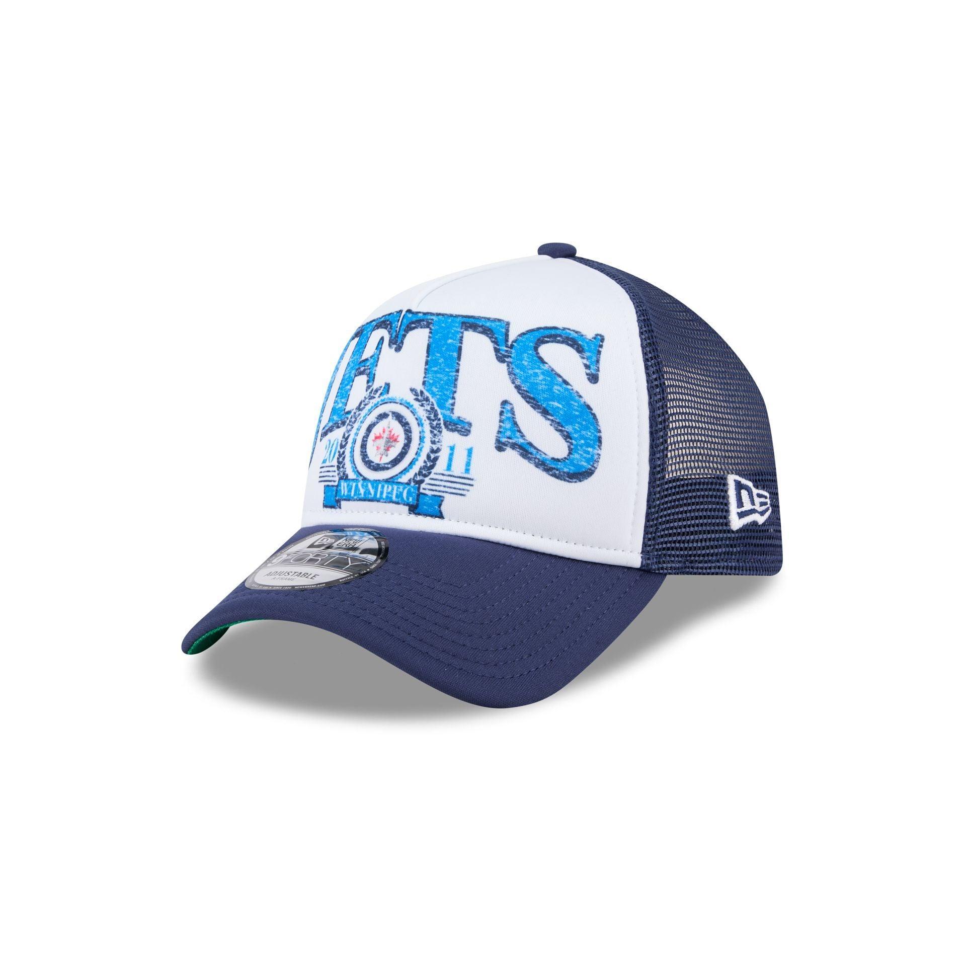 Winnipeg Jets Distressed 9FORTY A-Frame Trucker Hat Male Product Image