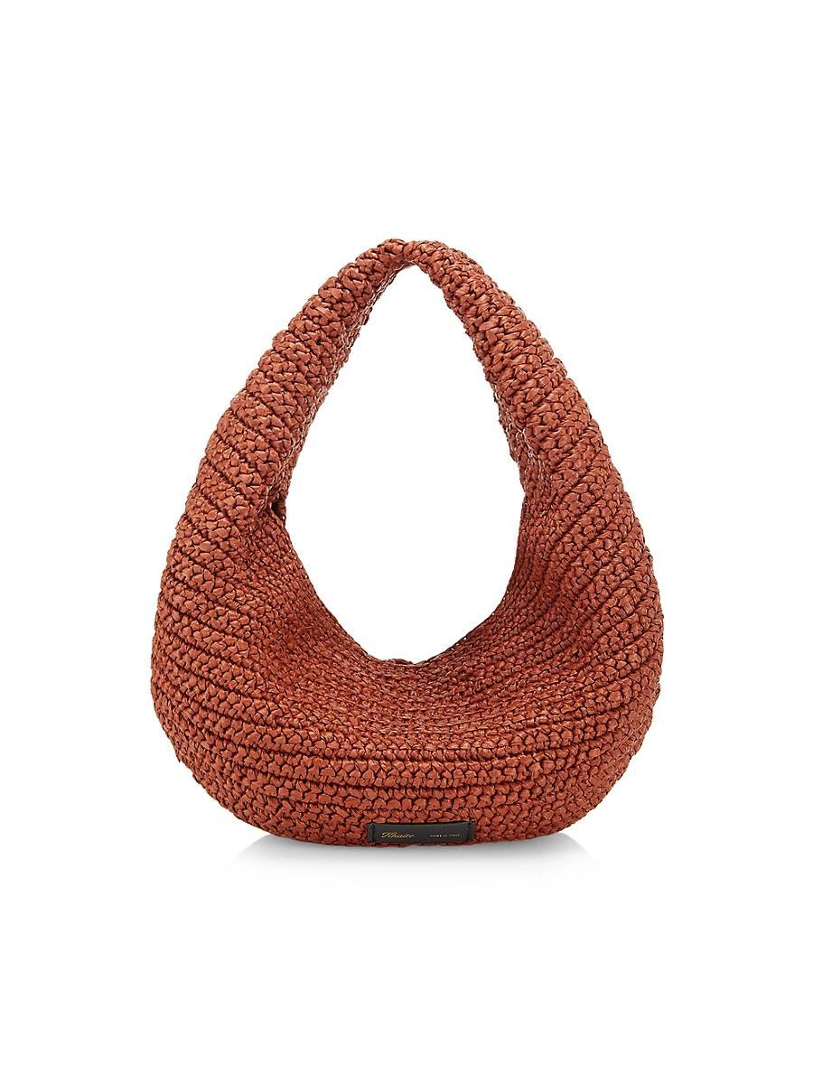 Womens Medium Olivia Raffia Hobo Bag Product Image