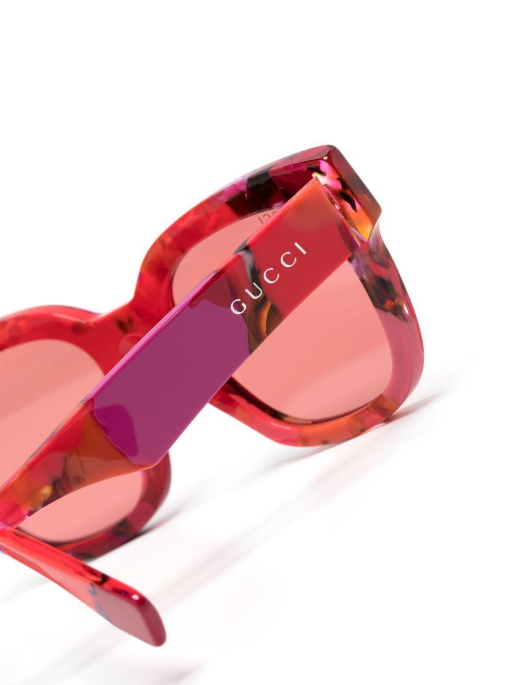 tortoiseshell square-frame sunglasses Product Image