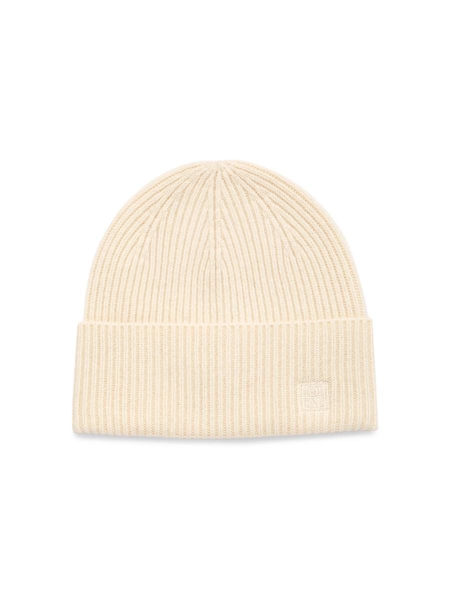 Womens Ribbed Wool & Cashmere Beanie Product Image
