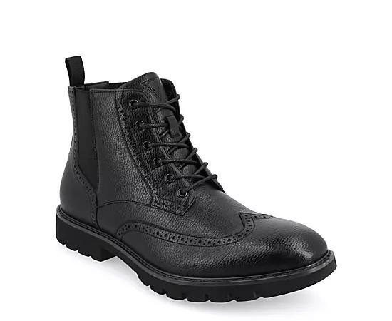 VANCE Bowman Tru Comfort Foam Men's Wingtip Ankle Boots, Size: 10.5, Black Product Image