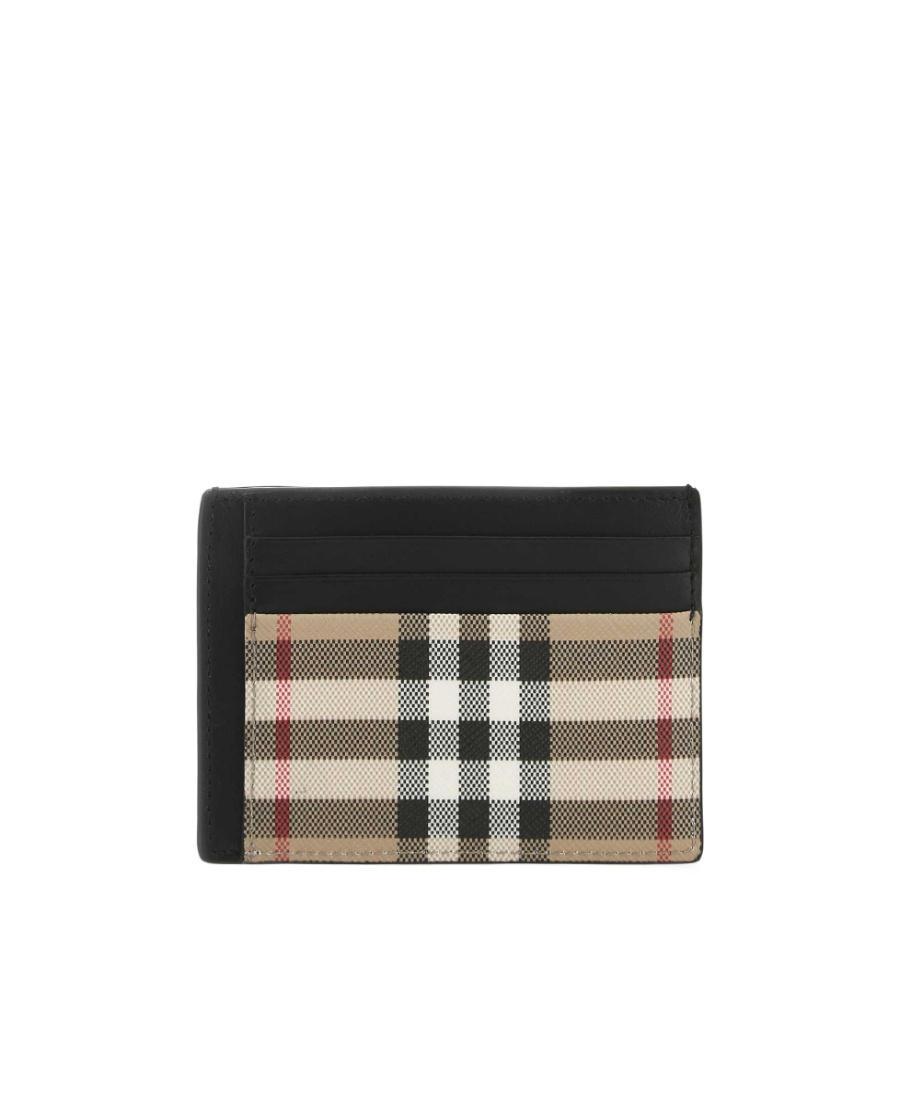 BURBERRY Vintage Check Money-clip Cardholder In Black Product Image