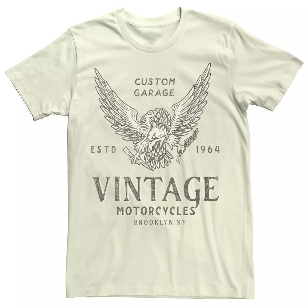 Men's Vintage Motorcycles Brooklyn, NY Custom Garage Tee, Boy's, Size: Medium, Natural Product Image