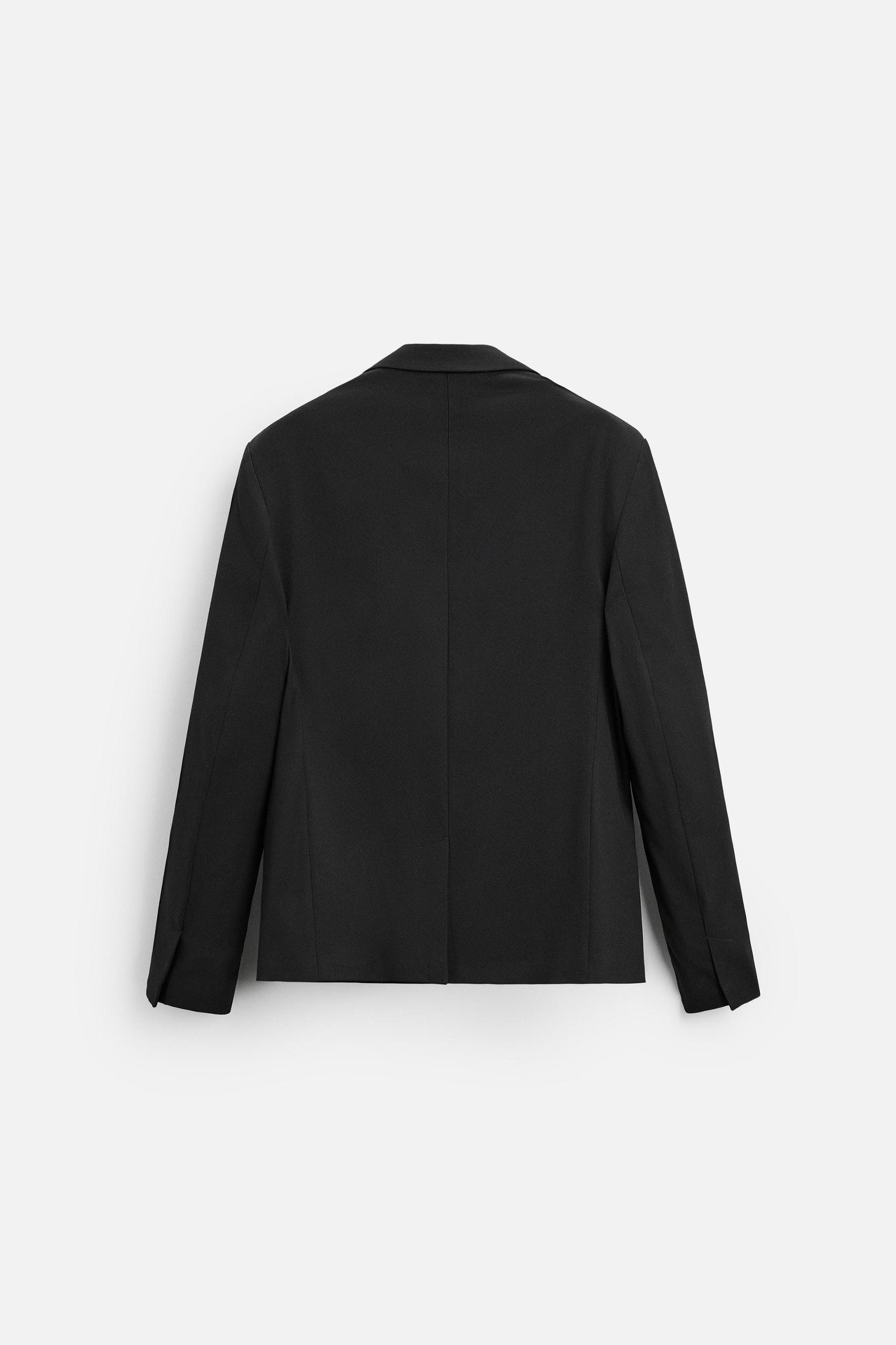 VISCOSE BLEND CROPPED FIT BLAZER Product Image