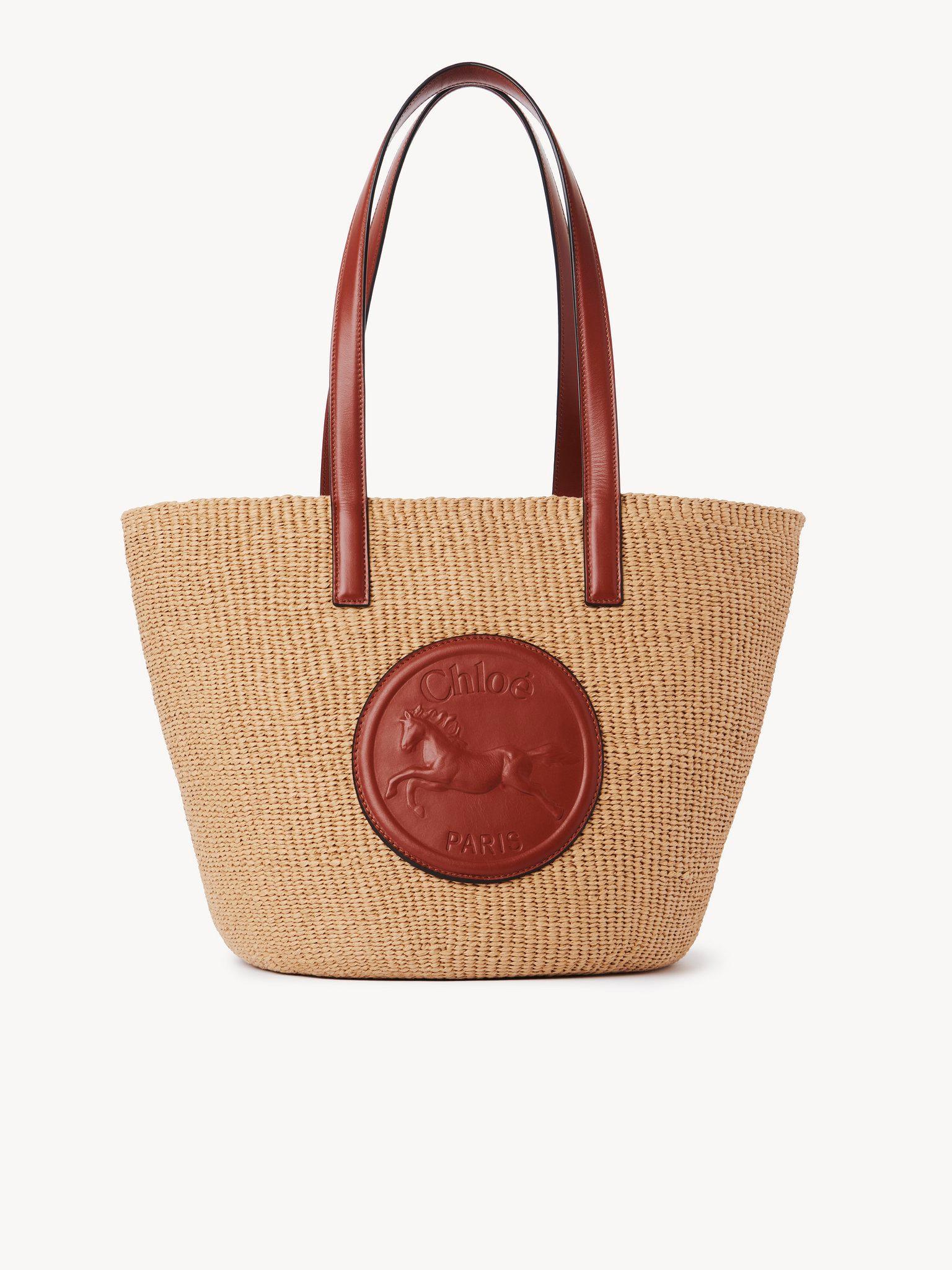Large Horse Medal basket in natural fibers Product Image