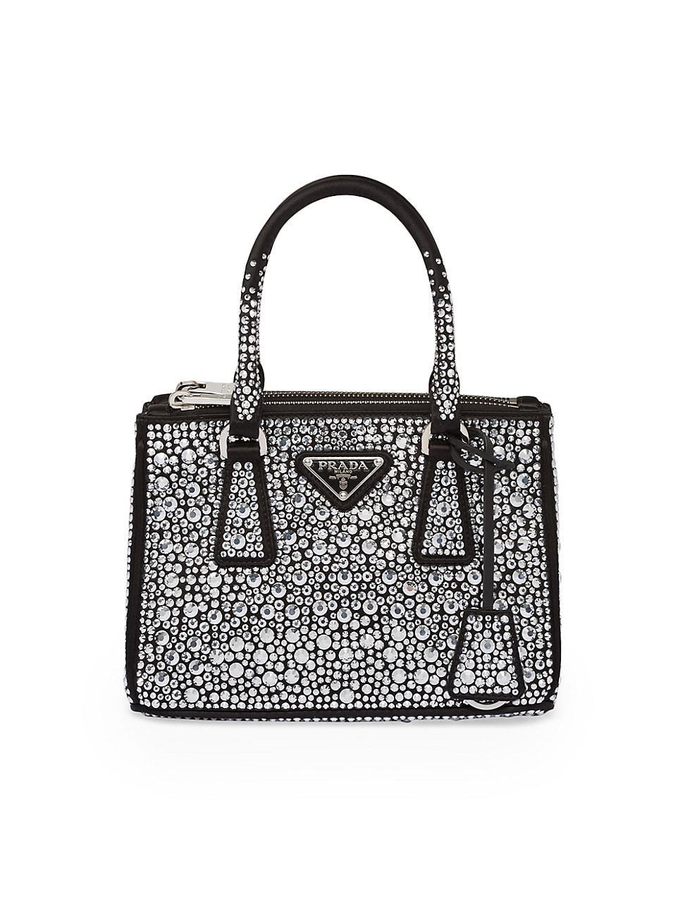 Womens Galleria Satin Mini Bag with Crystals Product Image