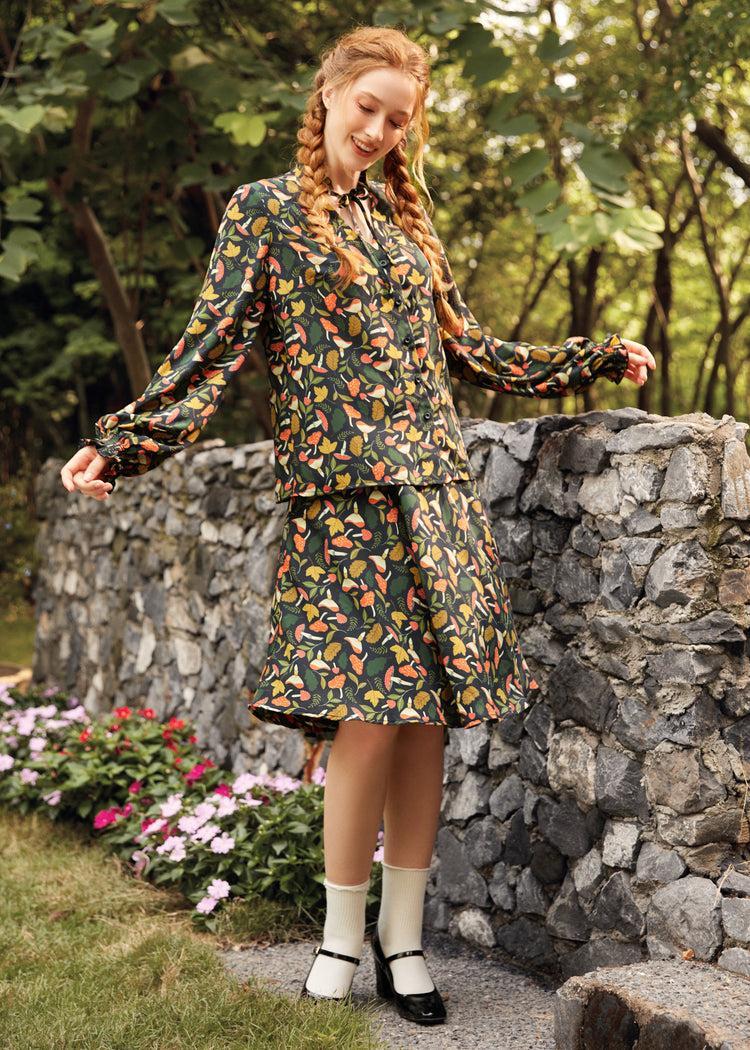 Ruffled Romance Button Front Blouse Product Image
