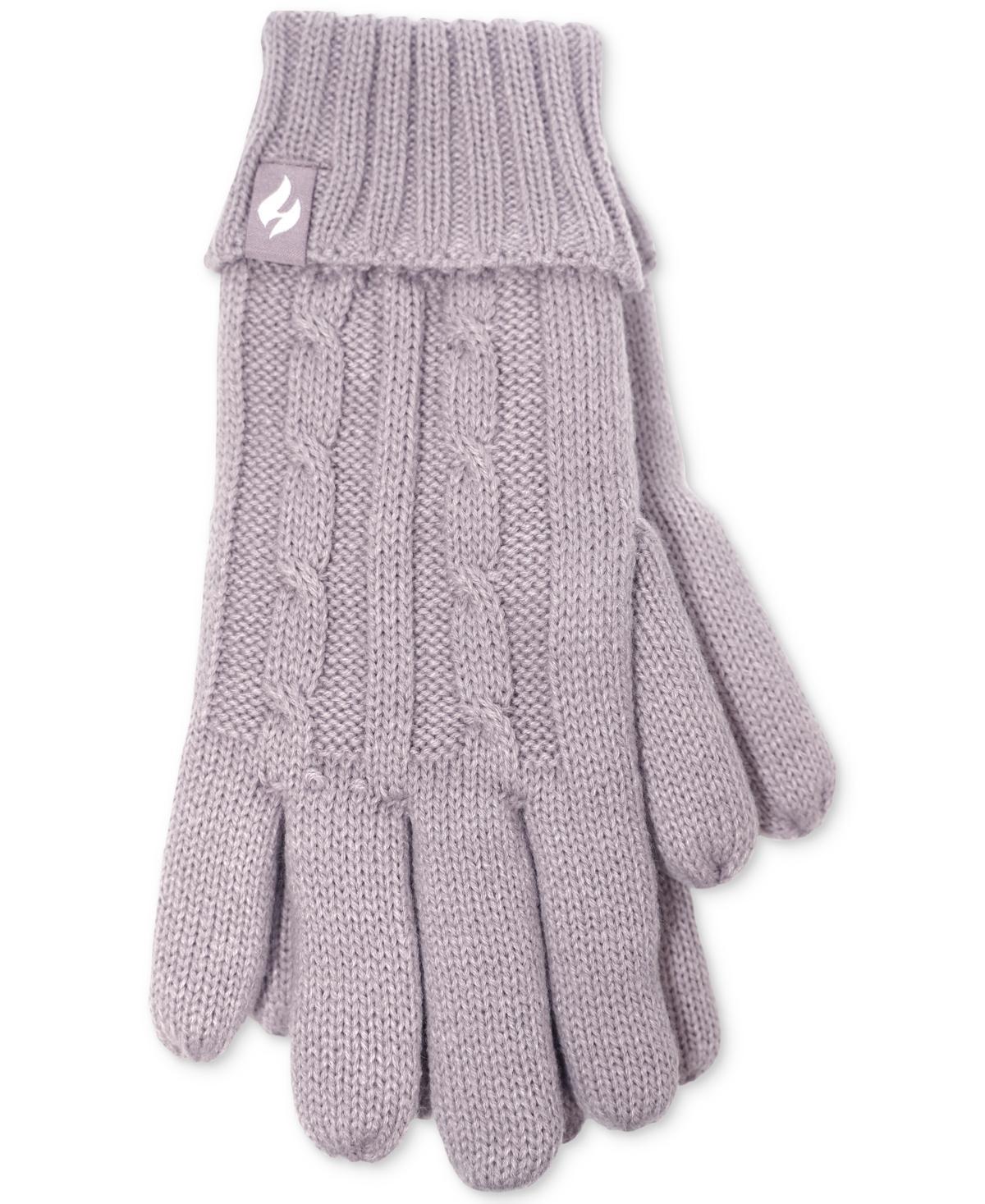 Women's Heat Holders Heatweaver Lined Cable Knit Gloves, Size: Small-Medium, Buttercream Product Image