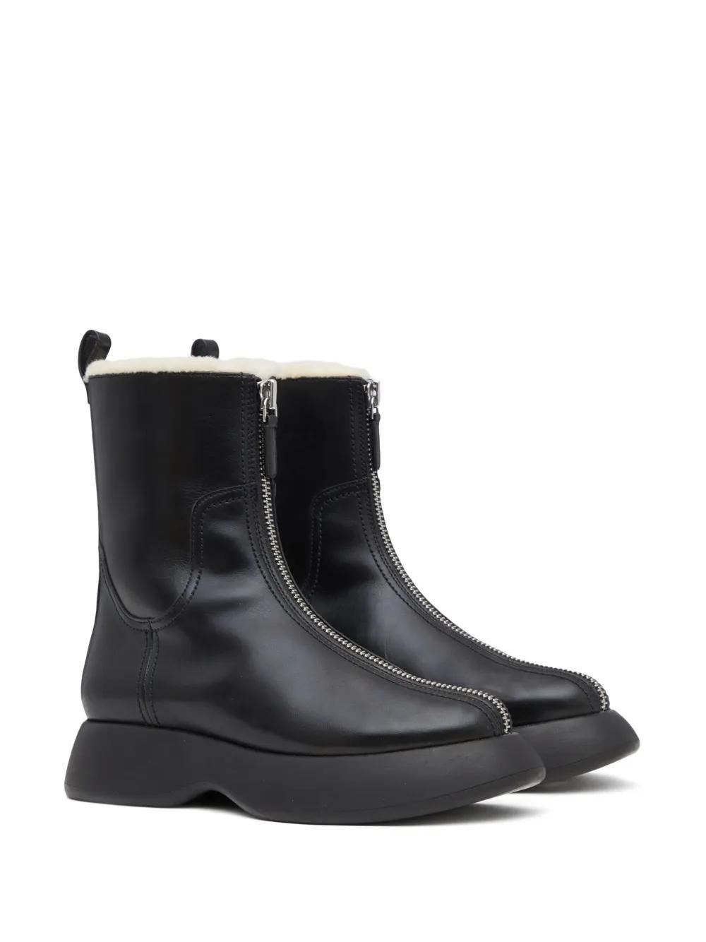 3.1 PHILLIP LIM Mercer Leather Combat Boots In Black Product Image
