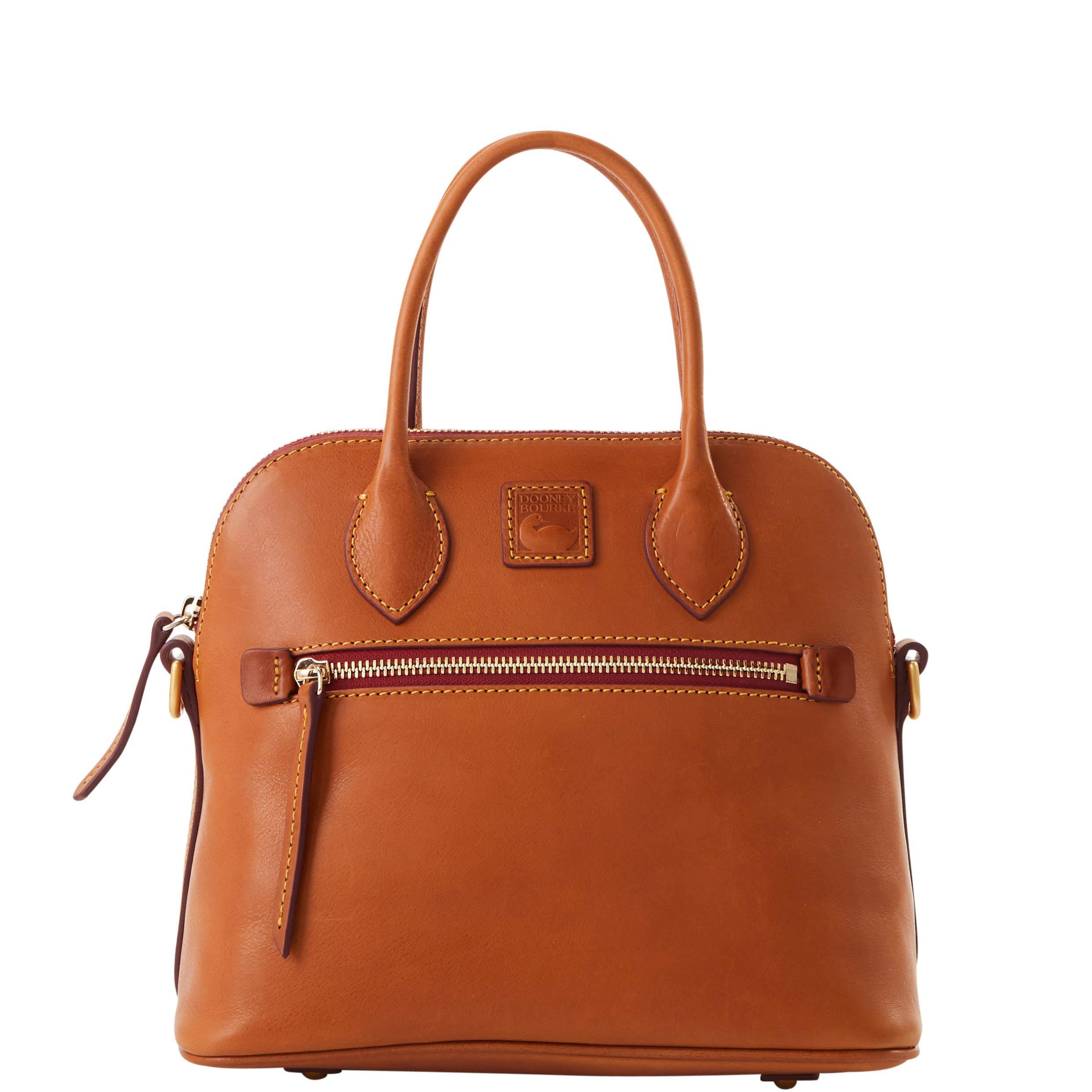 Dooney & Bourke Womens Florentine Domed Leather Satchel Bag in Bordeaux Product Image