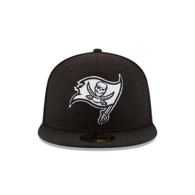 Atlanta Braves Black and White Basic 59FIFTY Fitted Hat Male Product Image