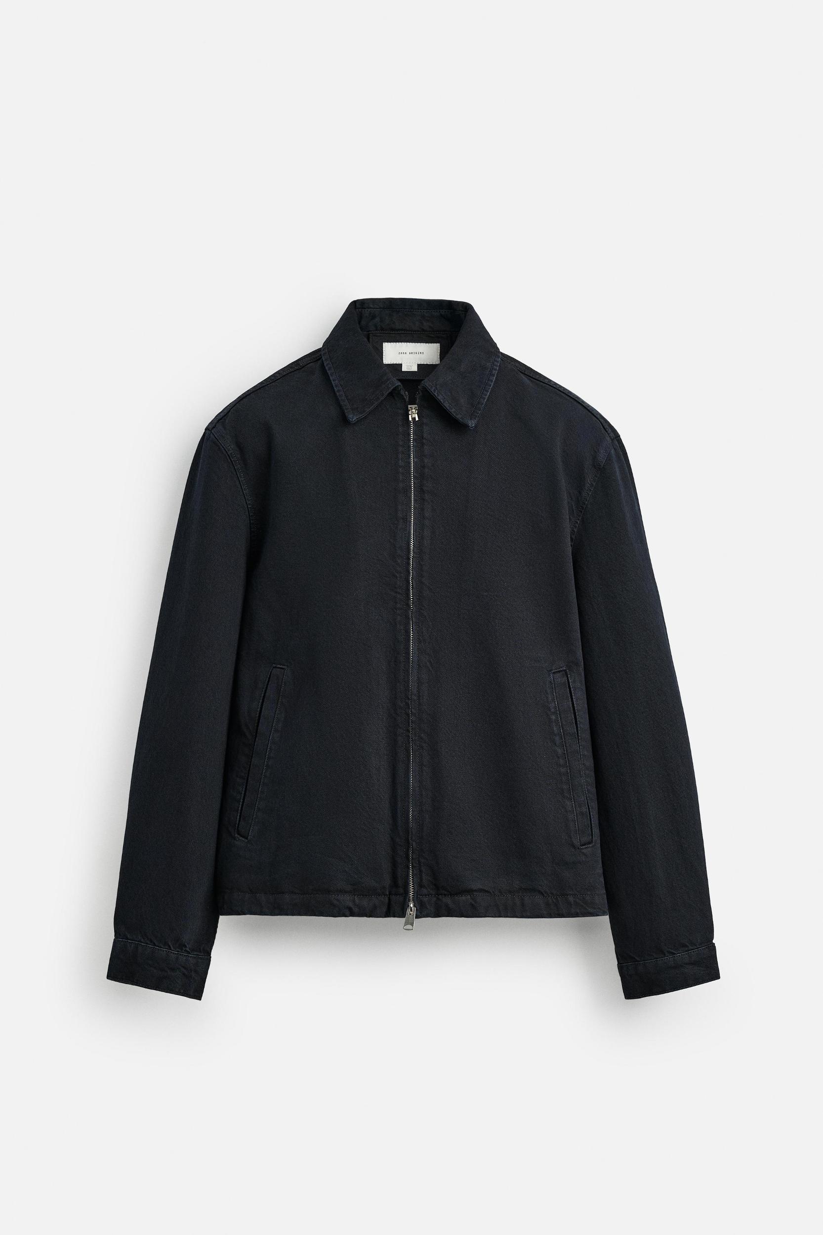 ZIPPERED DENIM JACKET Product Image