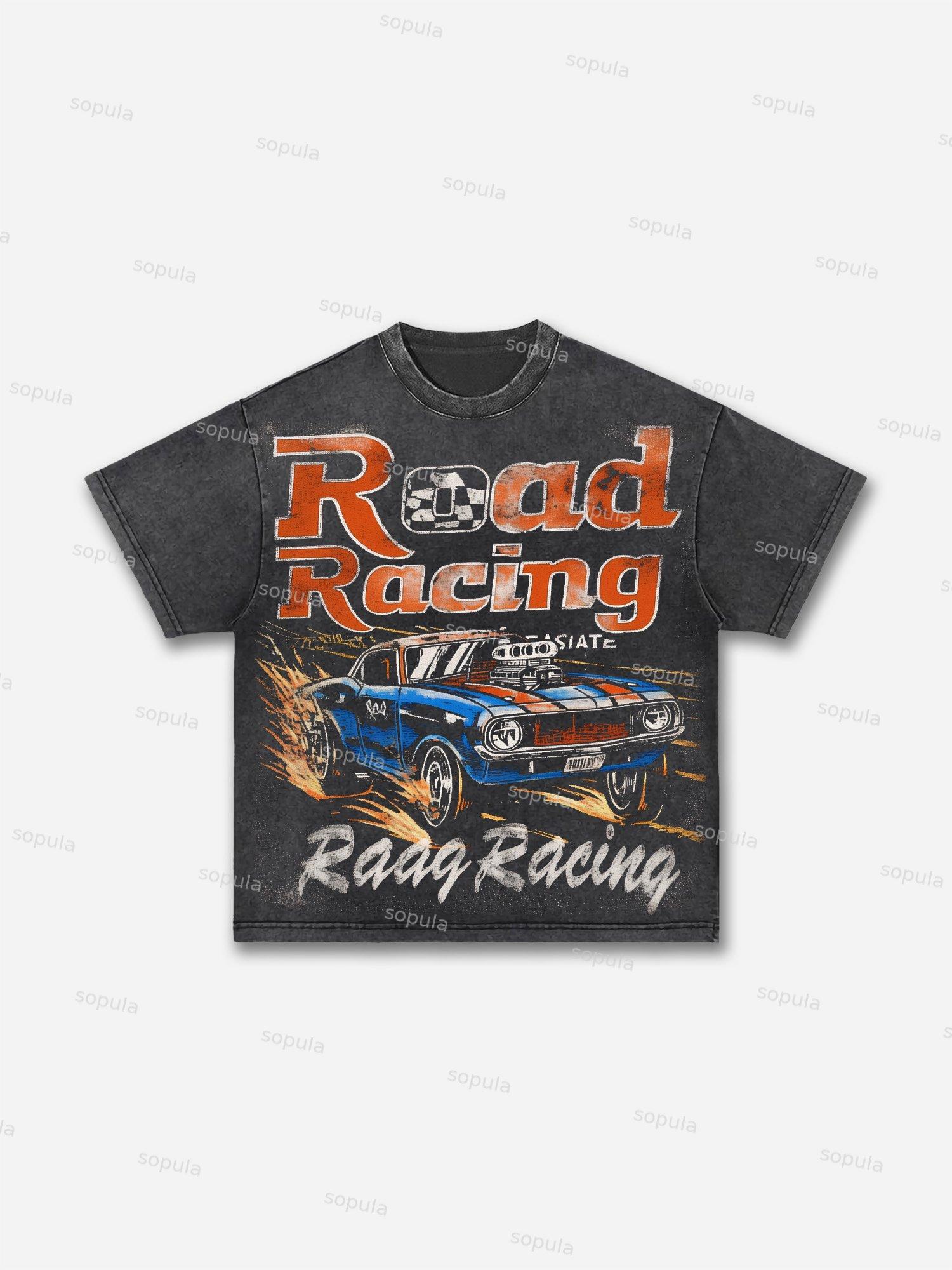 Vintage Pray For The Glory Graphic Print Acid Wash T-shirt Product Image