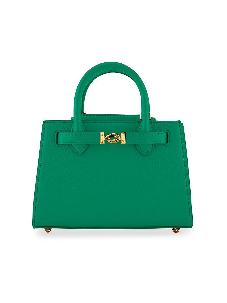 Womens Winnie Top Handle Mini Bag in Pebbled Leather Product Image