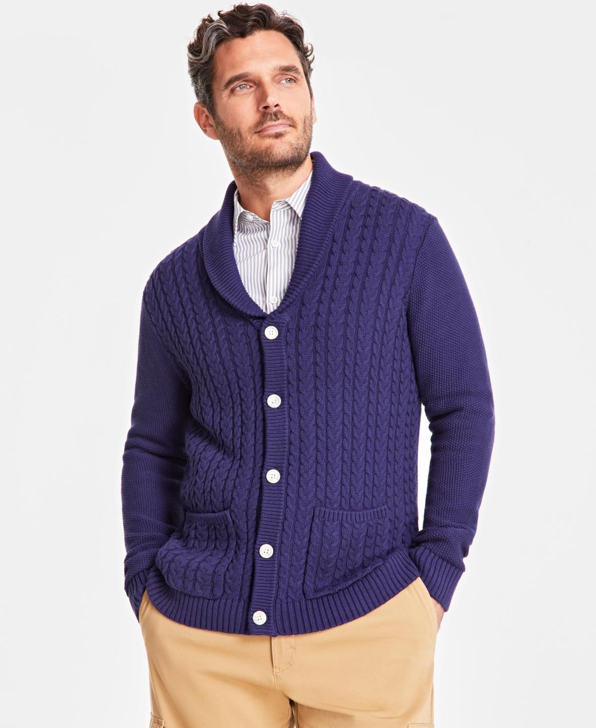 Club Room Mens Chunky Shawl Collar Cardigan Sweater, Created for Macys Product Image