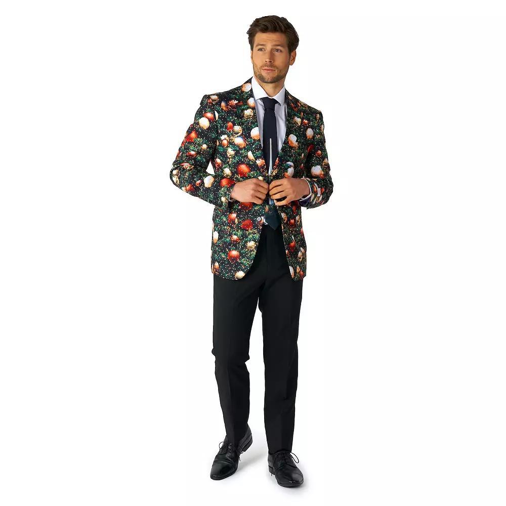 Men's OppoSuits Shine Pine Metallic Christmas Tree Modern-Fit Suit & Tie Set, Size: 38 - Regular, Shine Green Product Image