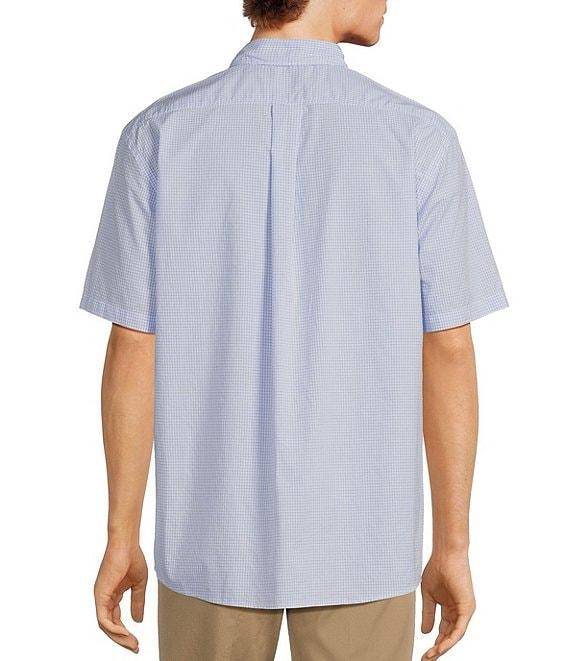 Roundtree & Yorke Short Sleeve Mini Check Poplin Sport Shirt Product Image