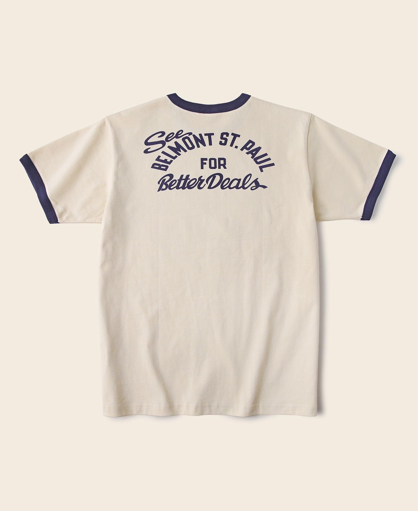 Retro Motorcycle Rider Printed T-Shirt - Apricot Product Image