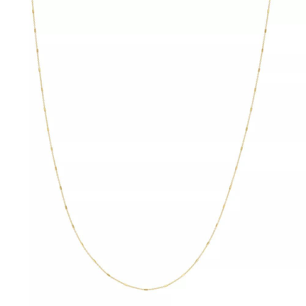Primavera 24k Gold Over Silver Bar Chain Necklace, Womens Product Image