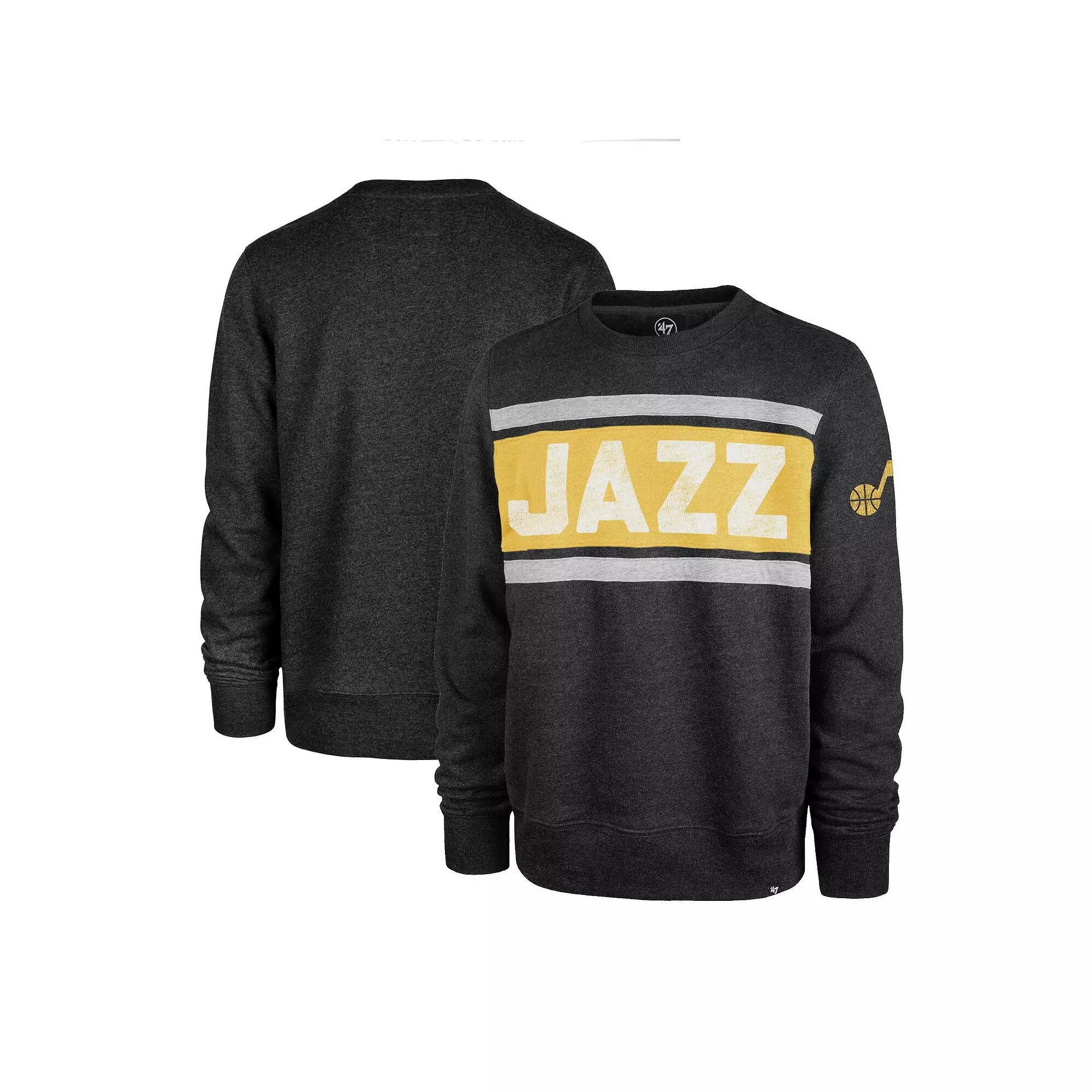 Men's '47 Heather Black Phoenix Suns Tribeca Emerson Pullover Sweatshirt, Size: 2XL, Phx Charco Product Image