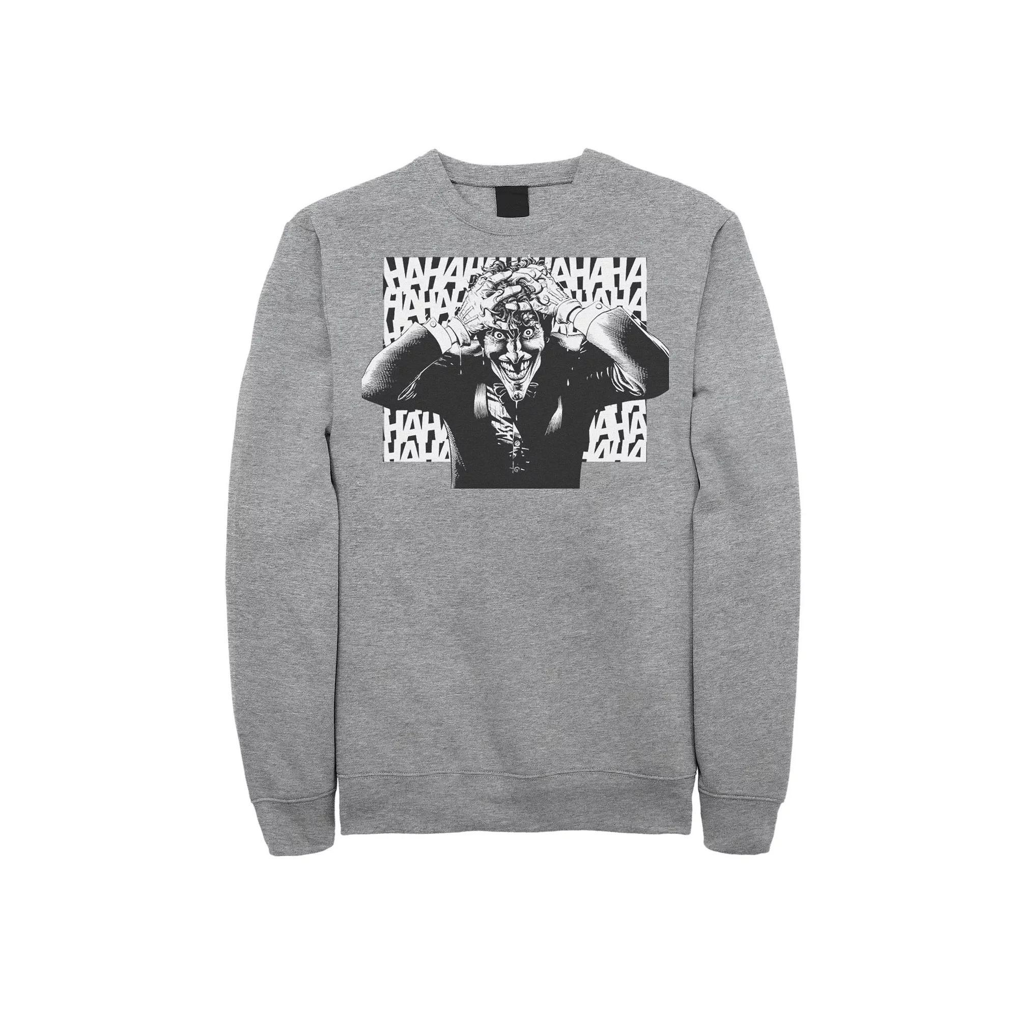 Men's DC Comics The Joker HAHAHA Sweatshirt, Size: XXL, Grey Heather Product Image