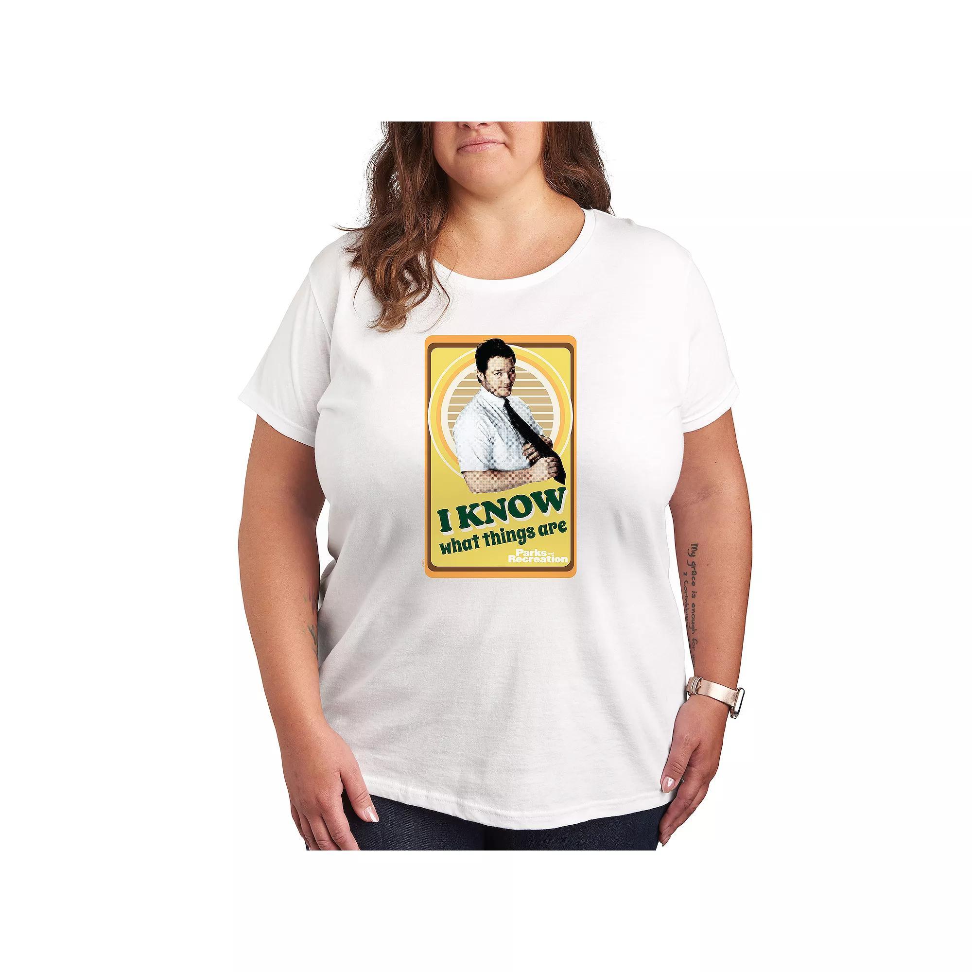 Plus Parks and Recreation I Know Graphic Tee, Womens Product Image