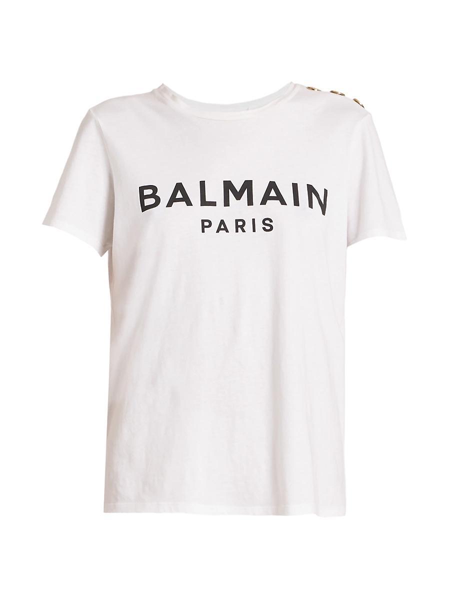 3-Button Flocked Logo T-Shirt Product Image