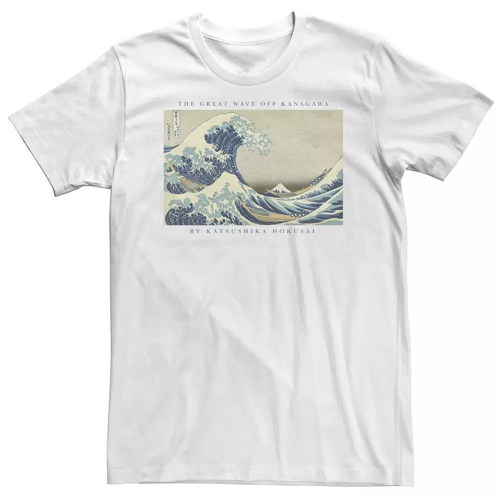 Big & Tall Trendy The Great Wave Off Kanagawa Art Tee, Mens Product Image