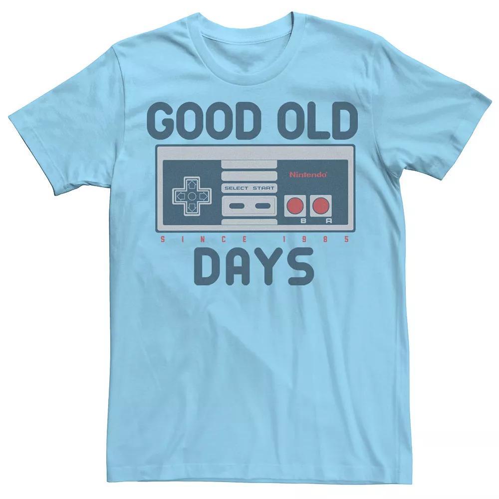 Men's Nintendo NES Controller Good Old Days Retro Tee, Size: Medium, Light Blue Product Image