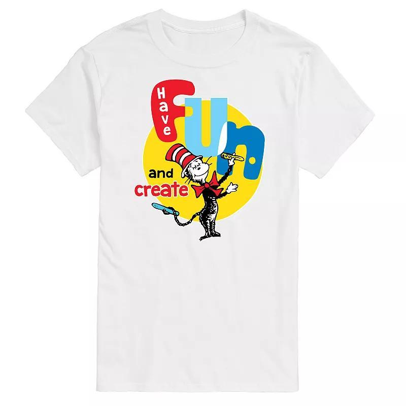 Big & Tall Dr Seuss Have Fun Create, Mens Grey Product Image