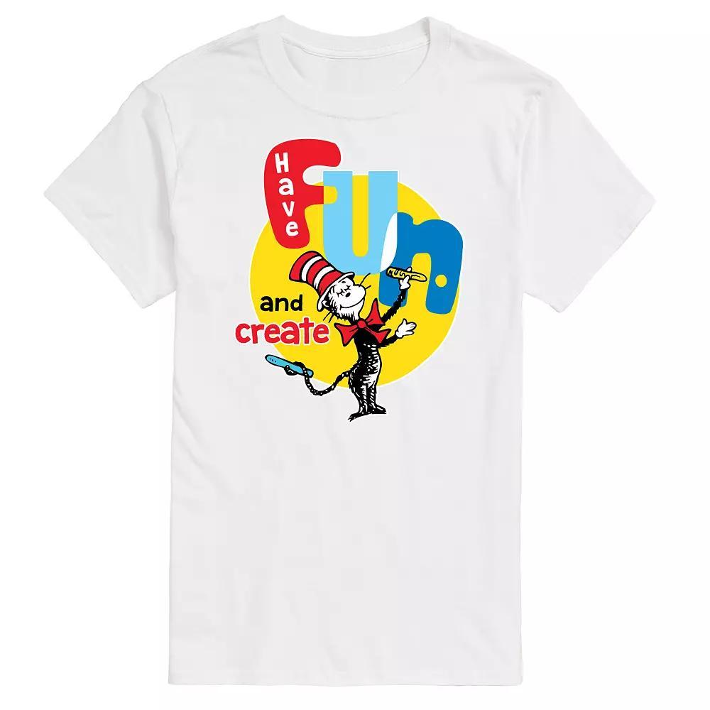 Big & Tall Dr Seuss Have Fun Create, Mens Grey Product Image