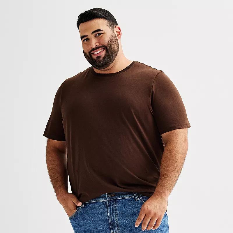 Big & Tall Sonoma Goods For Life® Short Sleeve Crewneck T-Shirt, Men's, Size: 5XB, Dark Brown Product Image