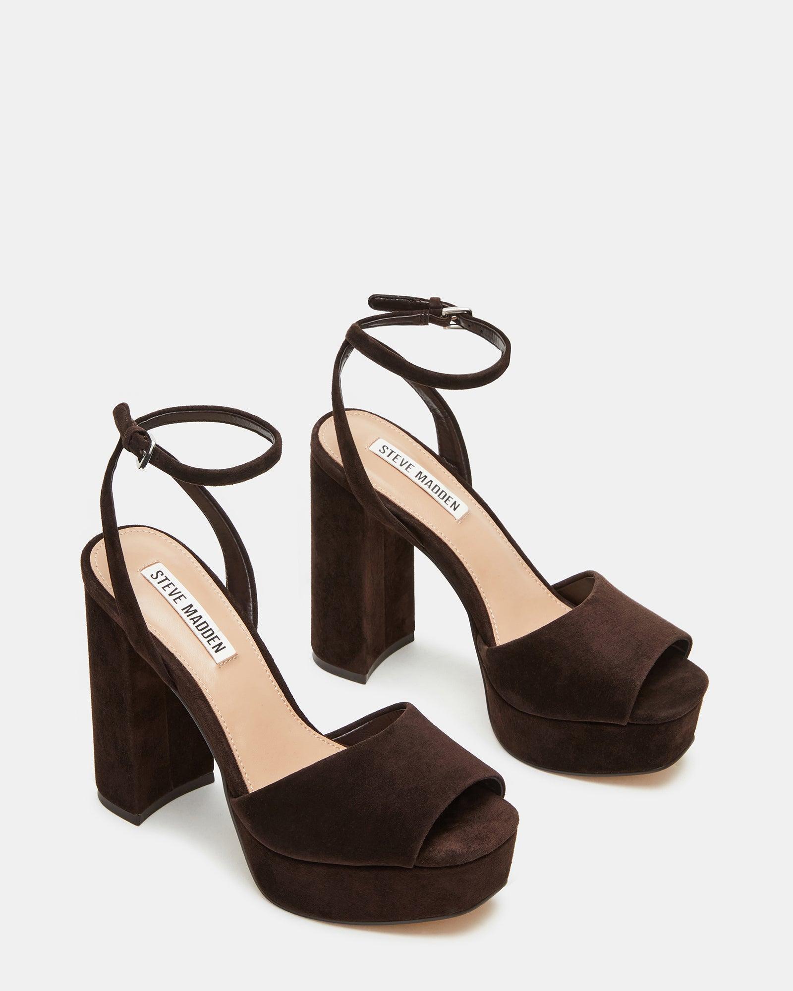 LOURDES CHOCOLATE BROWN SUEDE Female Product Image