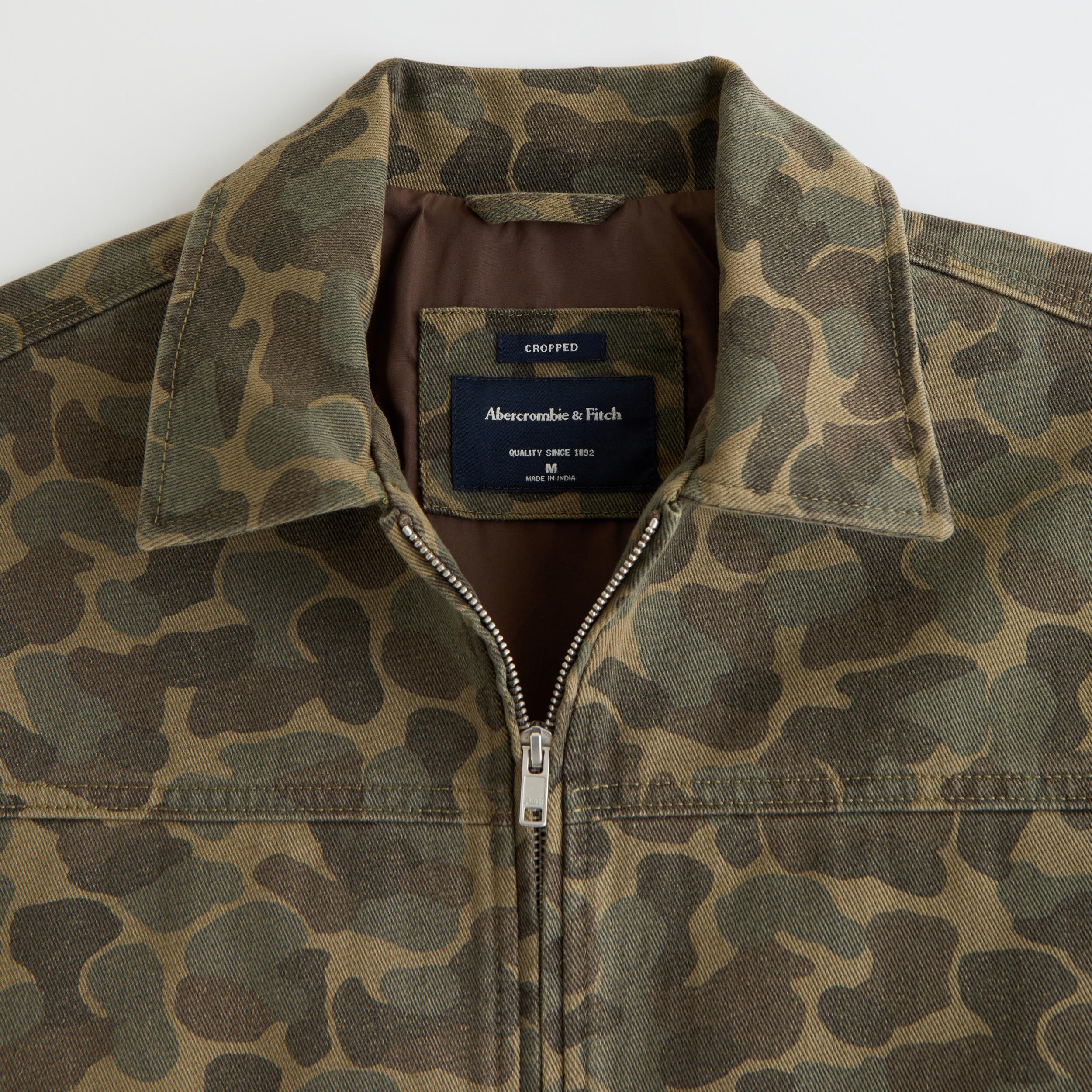 Lightweight Cropped Zip Workwear Jacket Product Image