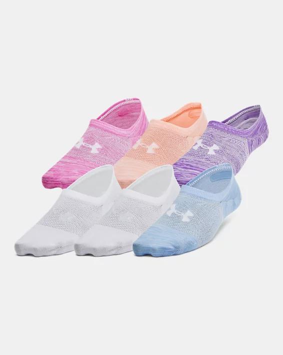 Women's Under Armour 6-Pack Breathe Lite Socks, Size: Medium, Gray Gray Castlerock Product Image