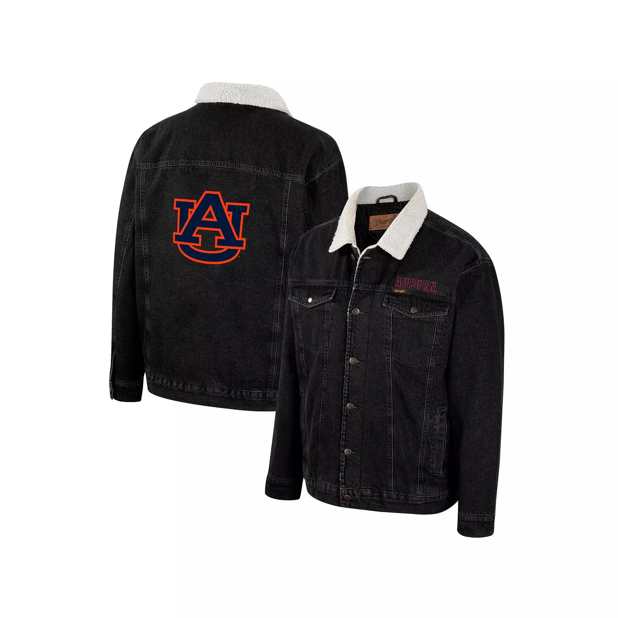 Men's Colosseum x Wrangler Charcoal Auburn Tigers Western Button-Up Denim Jacket, Size: 2XL Product Image