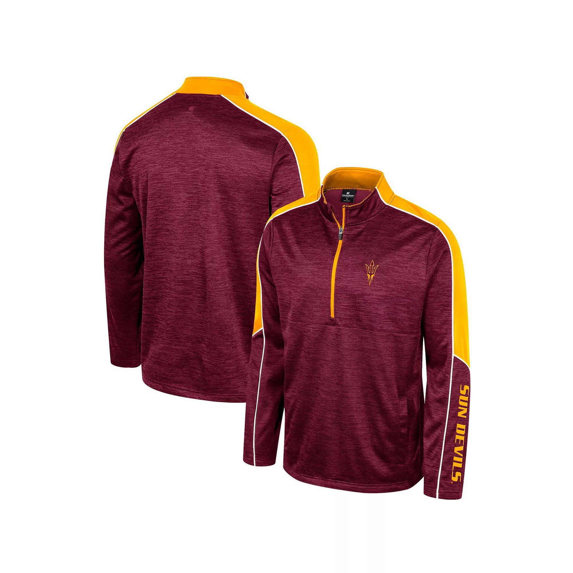Men's Colosseum Blue UCLA Bruins Marled Half-Zip Jacket, Size: XL Product Image