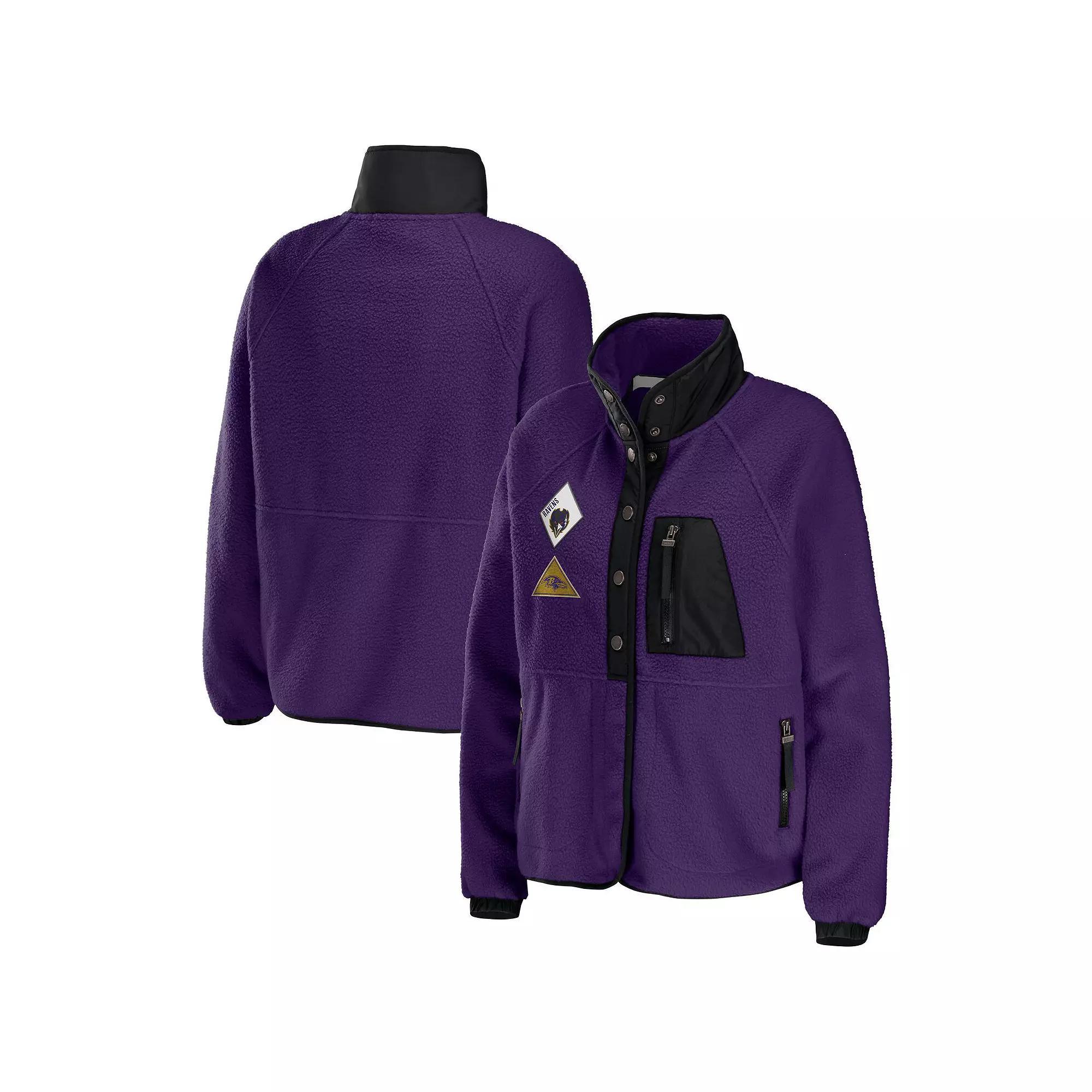 Womens WEAR by Erin Andrews Royal Indianapolis Colts Polar Fleece Raglan Full-Snap Jacket Product Image
