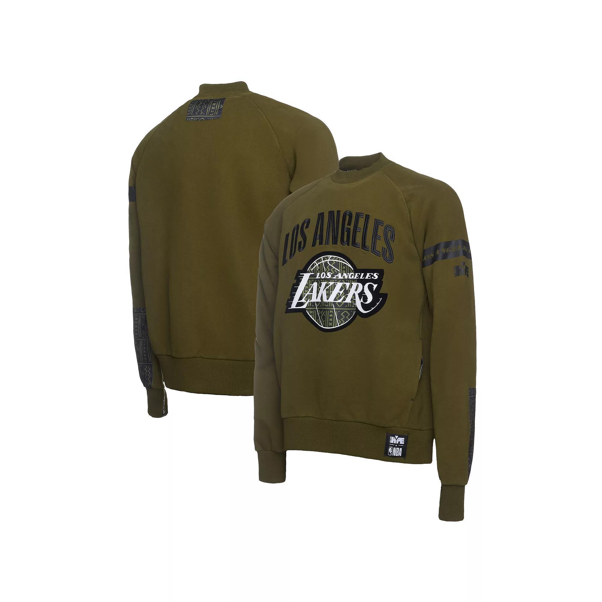 Men's NBA x Two Hype  Olive Los Angeles Lakers Culture & Hoops Collection Premium Pullover Sweatshirt, Size: 2XL, Team Product Image