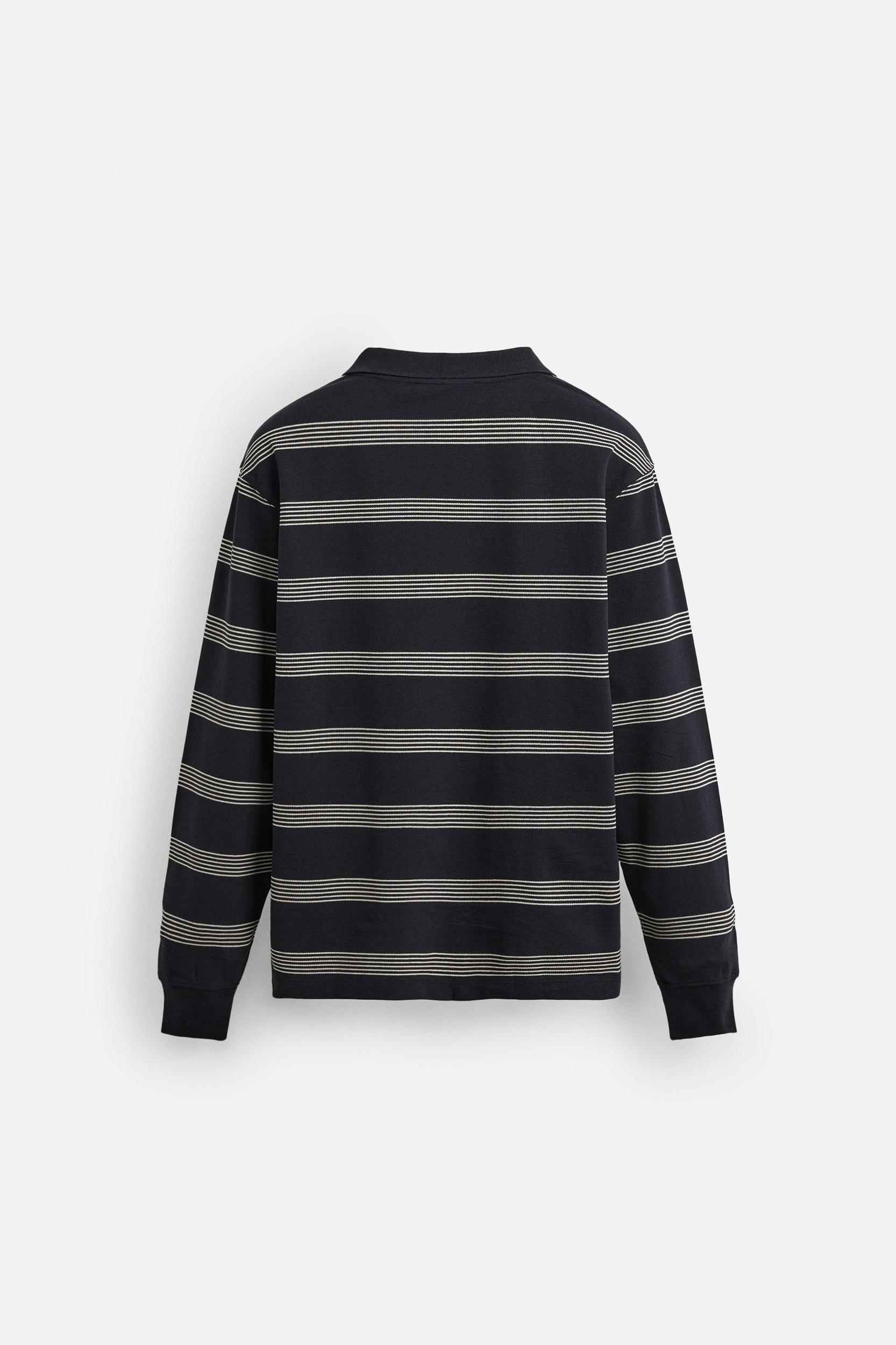 STRIPED PIQUÉ POLO SHIRT Product Image