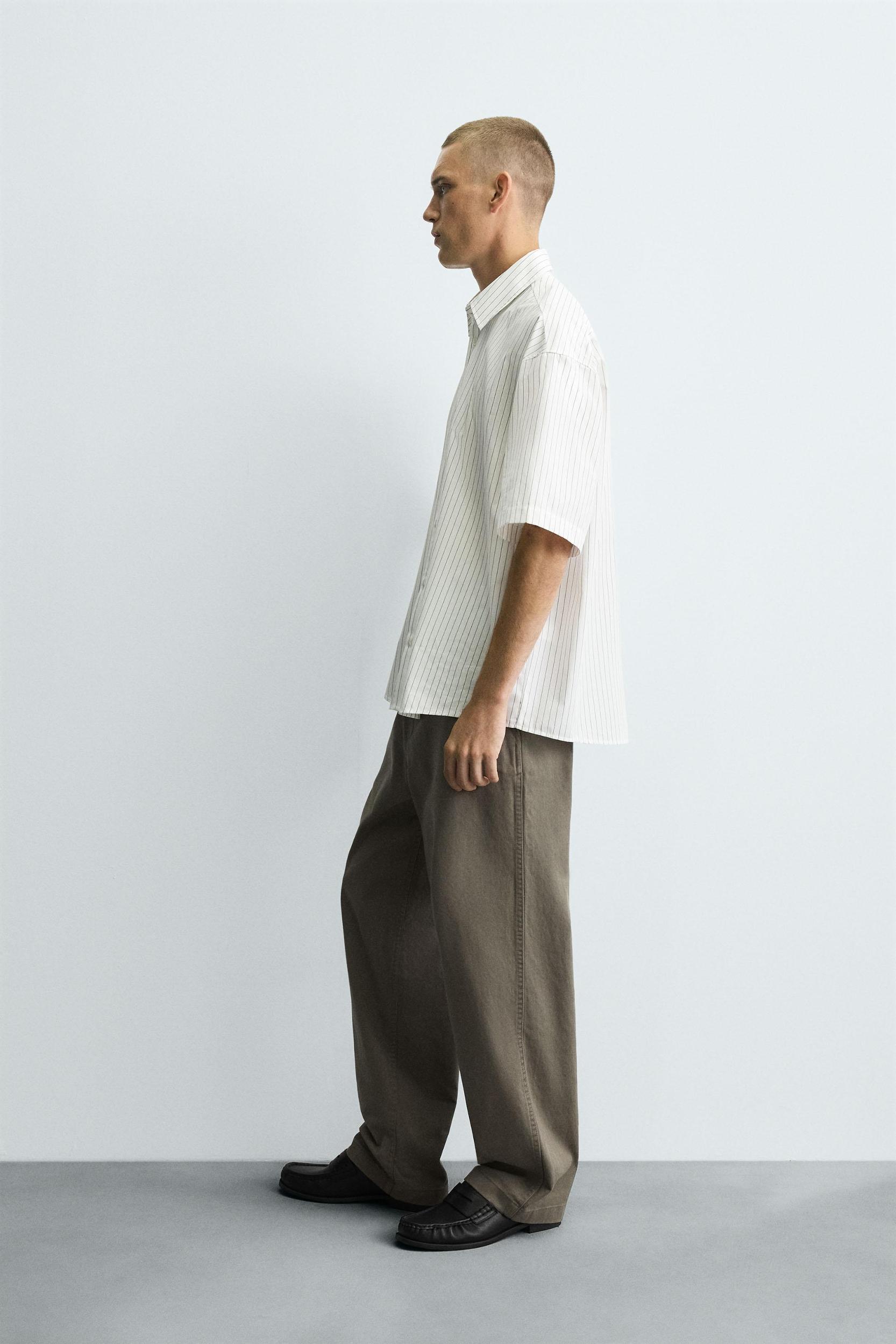 EMBROIDERED STRIPED SHIRT Product Image