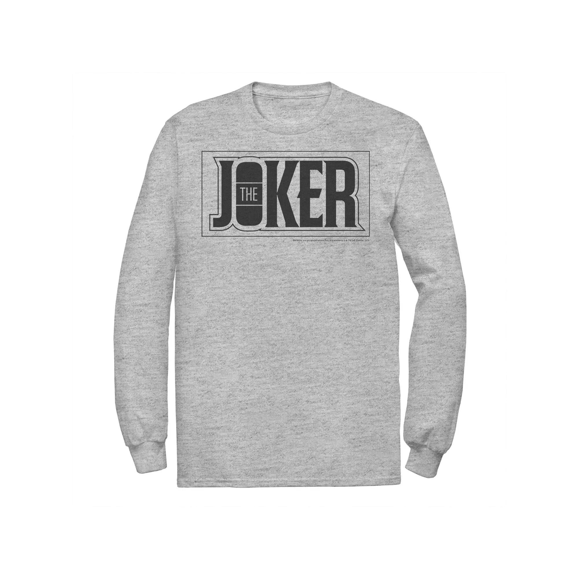 Men's DC Comics The Joker Bold Text Poster Tee, Size: Small, White Product Image