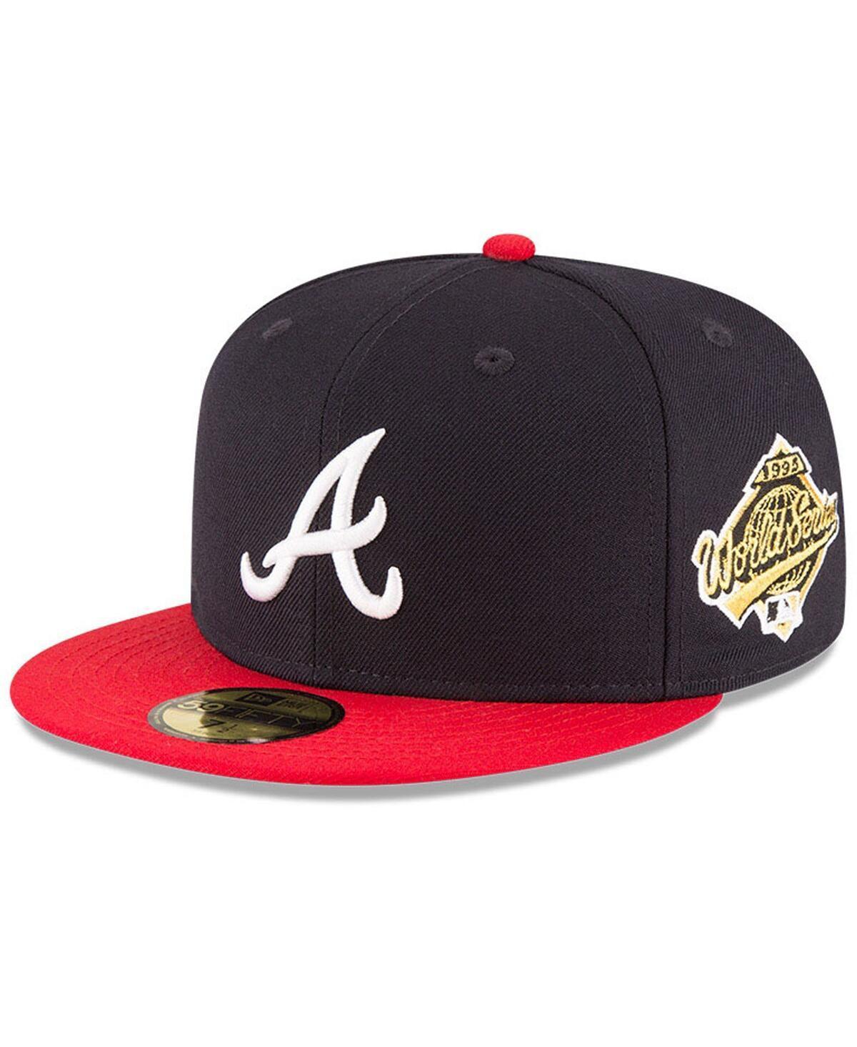 Men's New Era Navy Atlanta Braves 1995 World Series Wool 59FIFTY Fitted Hat, Size: 8, Blue Product Image
