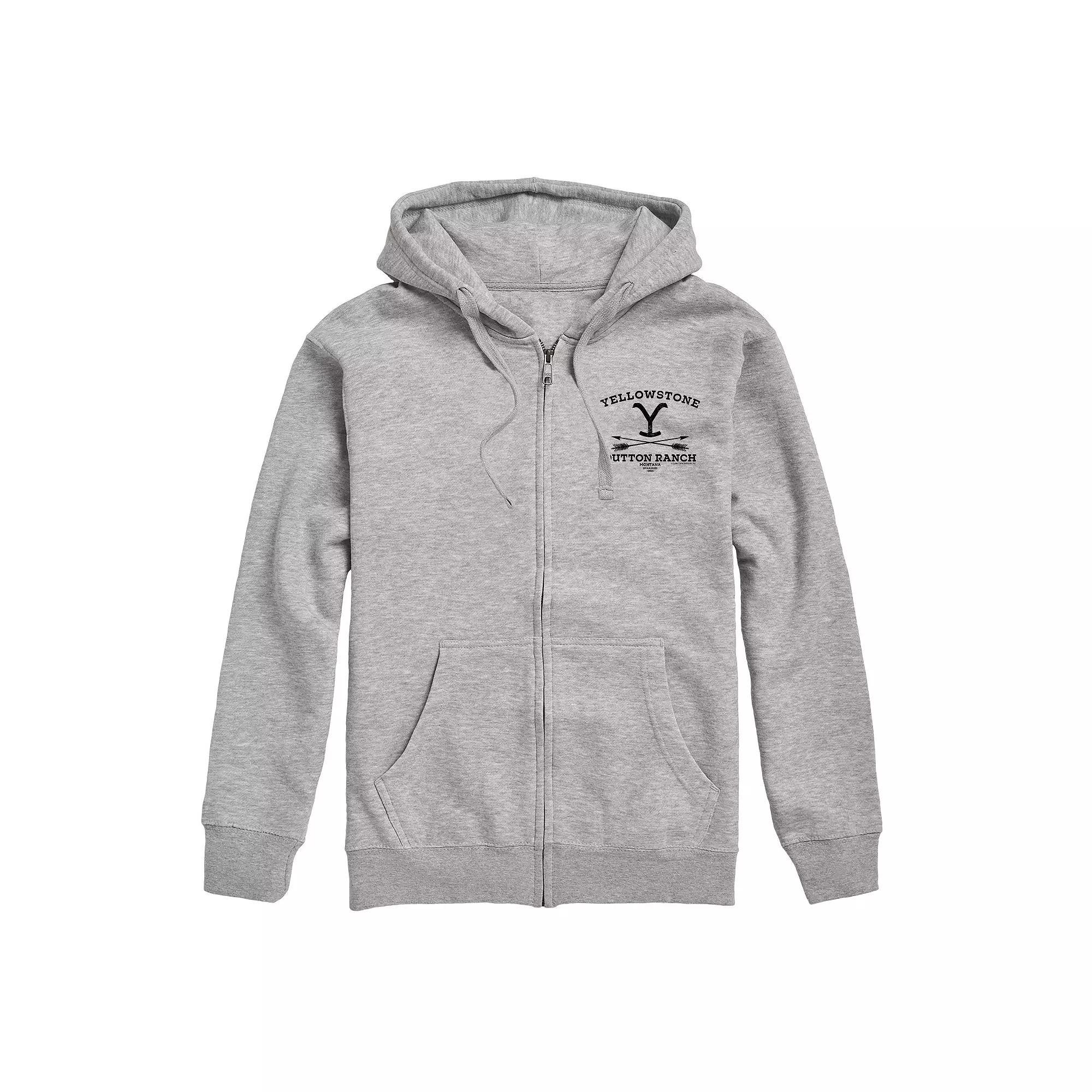Mens Yellowstone Stone Dutton Zip Hoodie Product Image