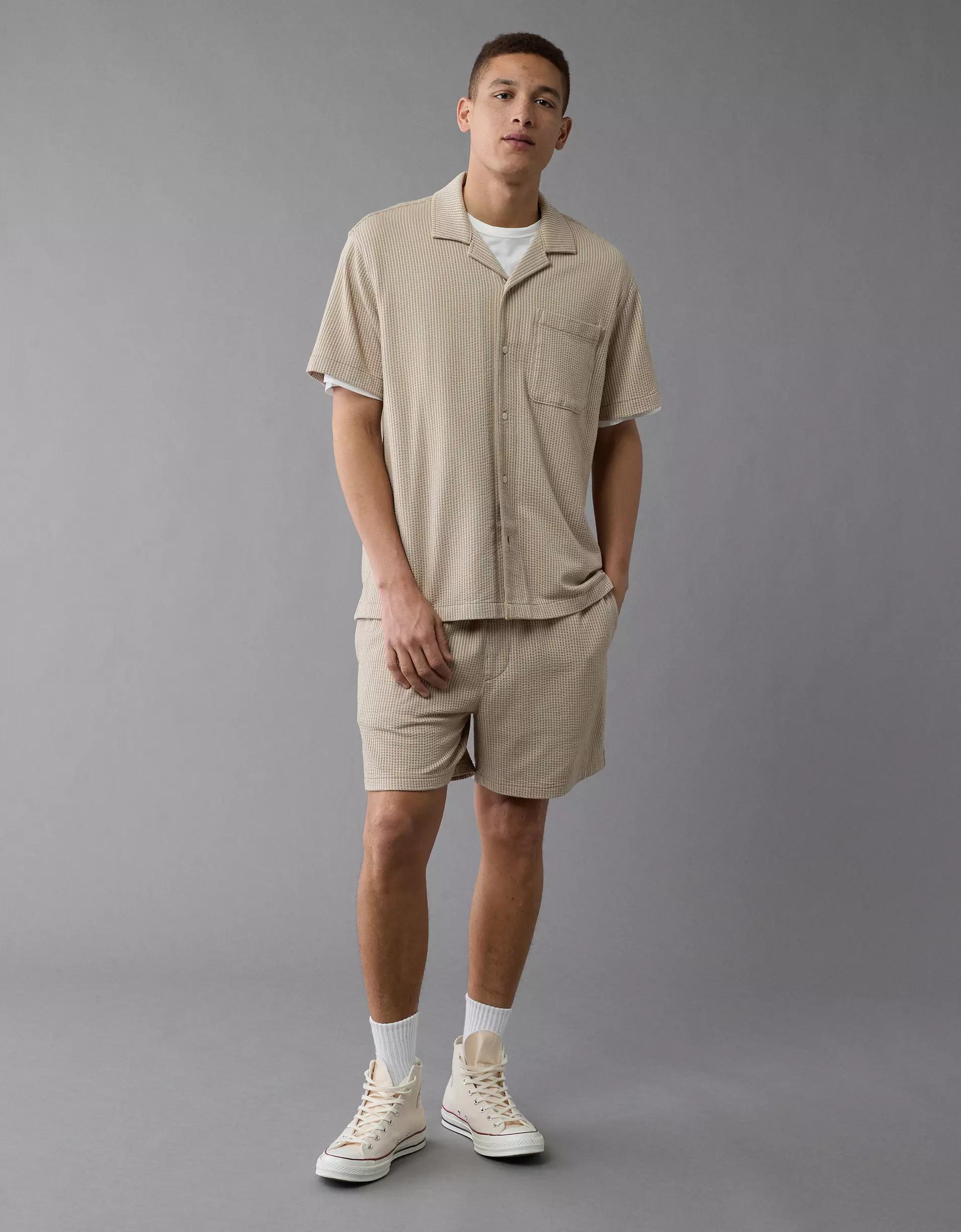 AE Seersucker Button-Up Camp Shirt Product Image