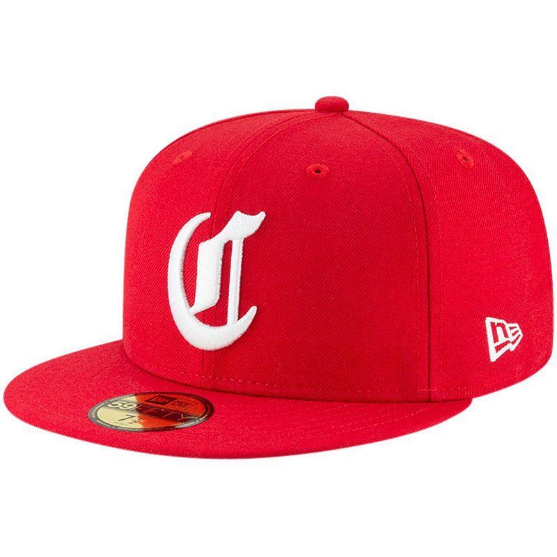 Mens New Era Red Cincinnati Reds Cooperstown Collection Wool 59FIFTY Fitted Hat Product Image