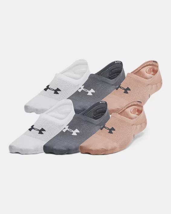 Women's Under Armour 6-Pack Breathe Lite Socks, Size: Medium, Gray Gray Castlerock Product Image