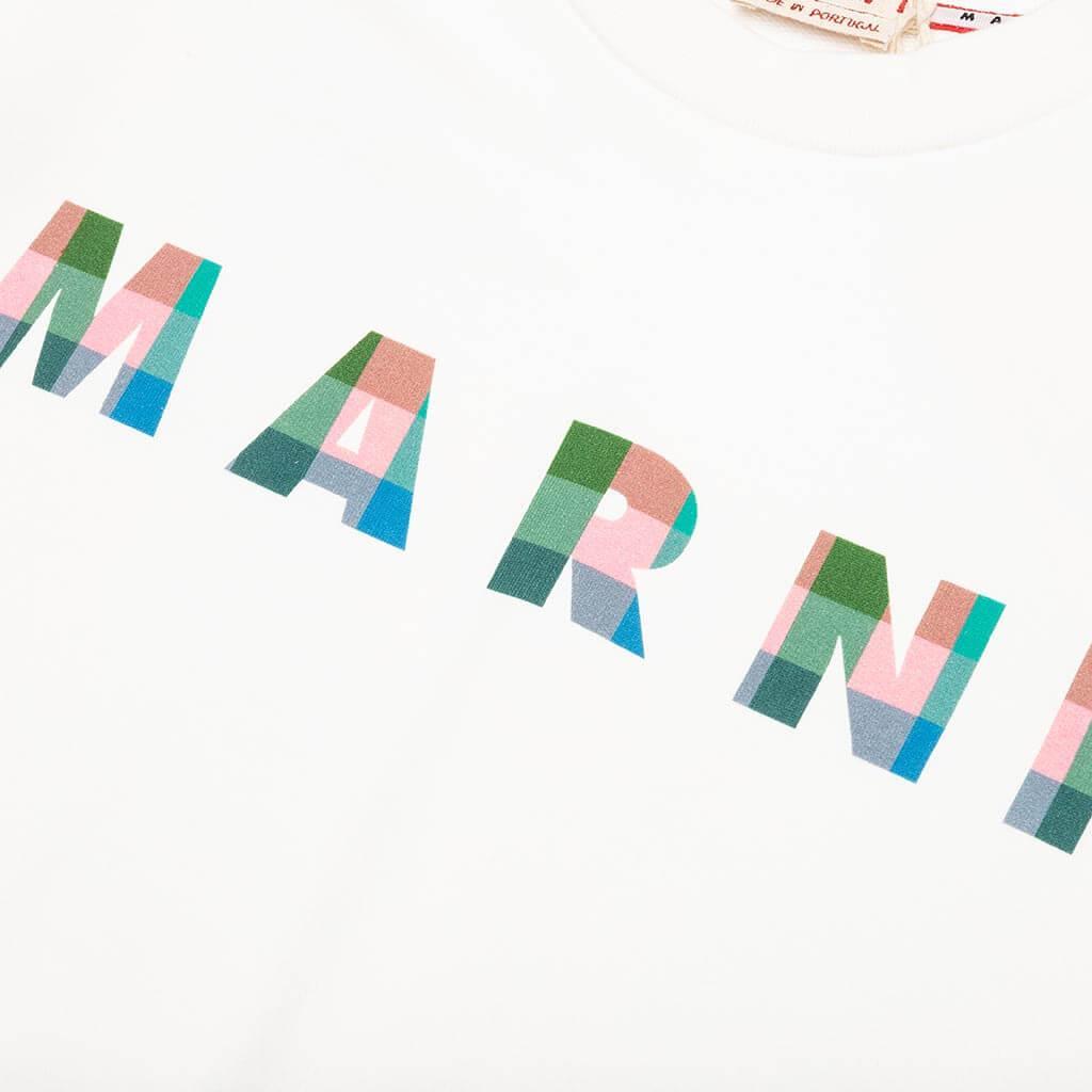 White Cotton Sweatshirt With Gingham Logo - Natural White Male Product Image