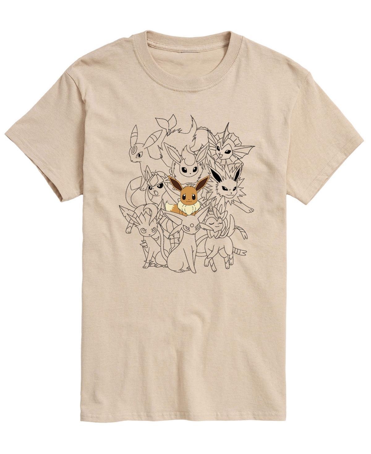 Airwaves Mens Pokemon Characters Graphic T-shirt - Beige Product Image